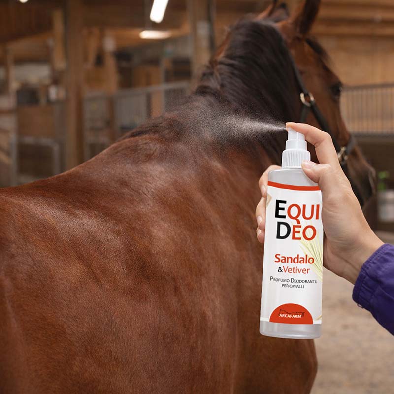 EQUIDEO Deodorante profumato per Cavalli, multiuso per grooming e tessuti - 250 ml - 0873