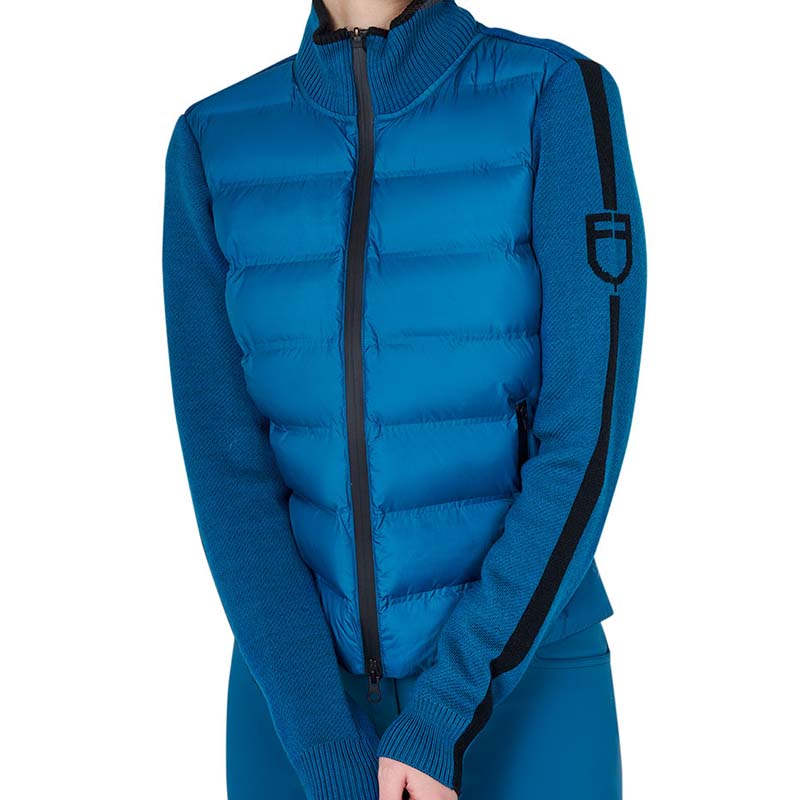 Piumino Equestro con inserti in maglia da donna  - 9851
