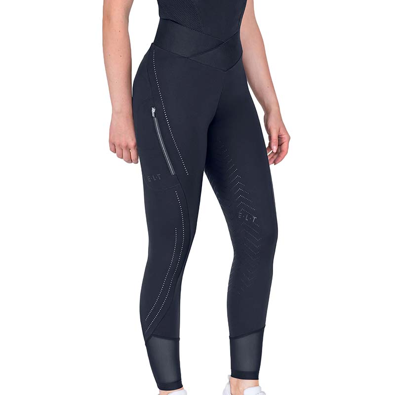 Leggings estivi Full grip da ragazza ELT per equitazione modello PIA 