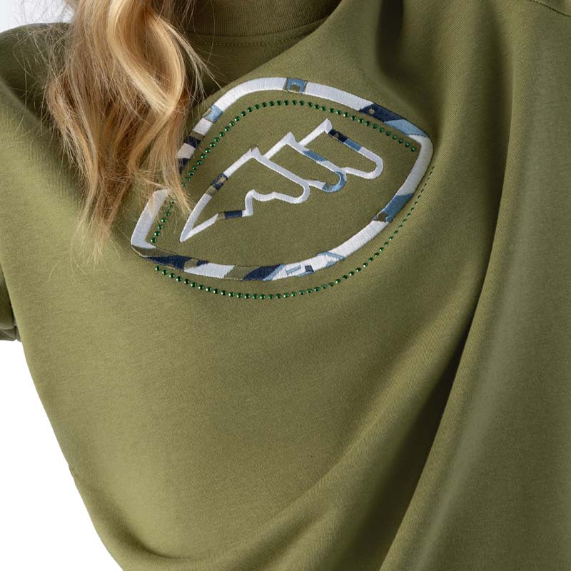 Felpa girocollo Donna Equiline EBEN in cotone - 9759