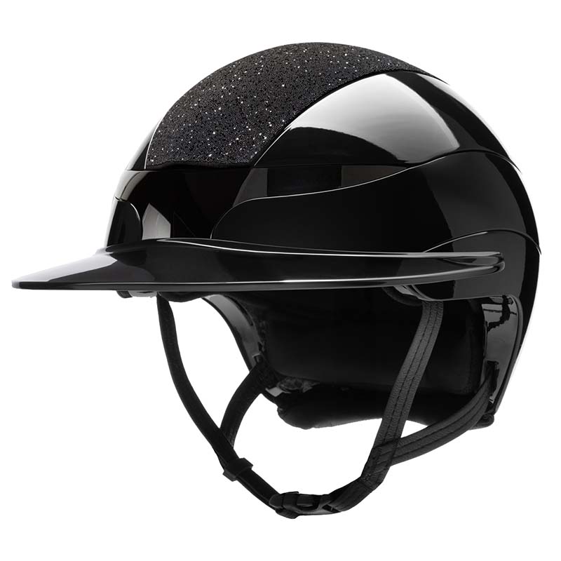 Casco equitazione Equiline XANTO con placca Swarovski - visiera larga - 3235