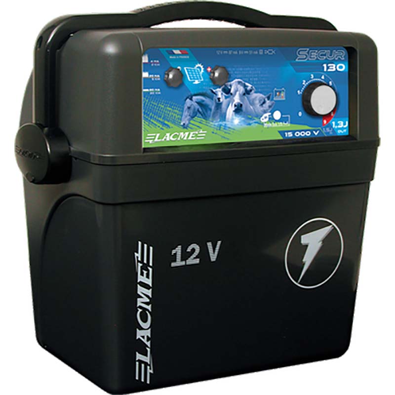 Elettrificatore lacme secur 130 a batteria 12v 1.30 joule 