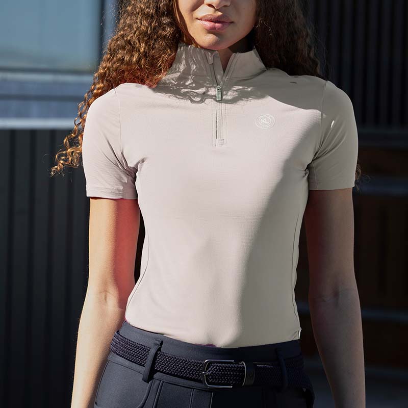 Polo estiva donna Equitazione Kingsland LORETTA a manica corta - 9386