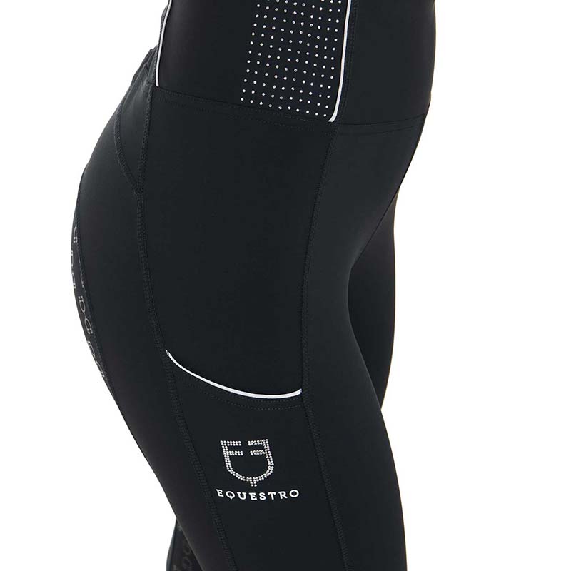 Leggings equestro full grip con strass - 9858