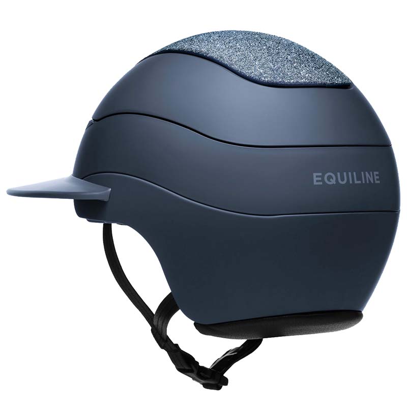 Casco equitazione Equiline XANTO con placca Swarovski - visiera larga - 3235
