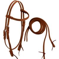 BRIGLIA WESTERN CON FRONTALINO DRITTO DECORATO