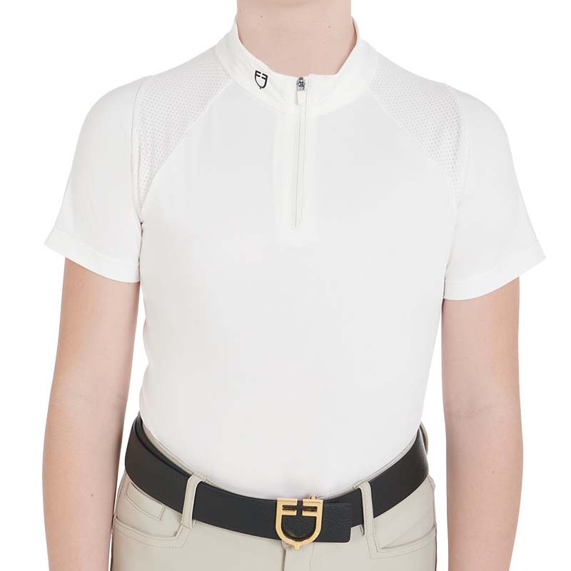 Polo da allenamento Equestro maniche corte da bambini  - 9066