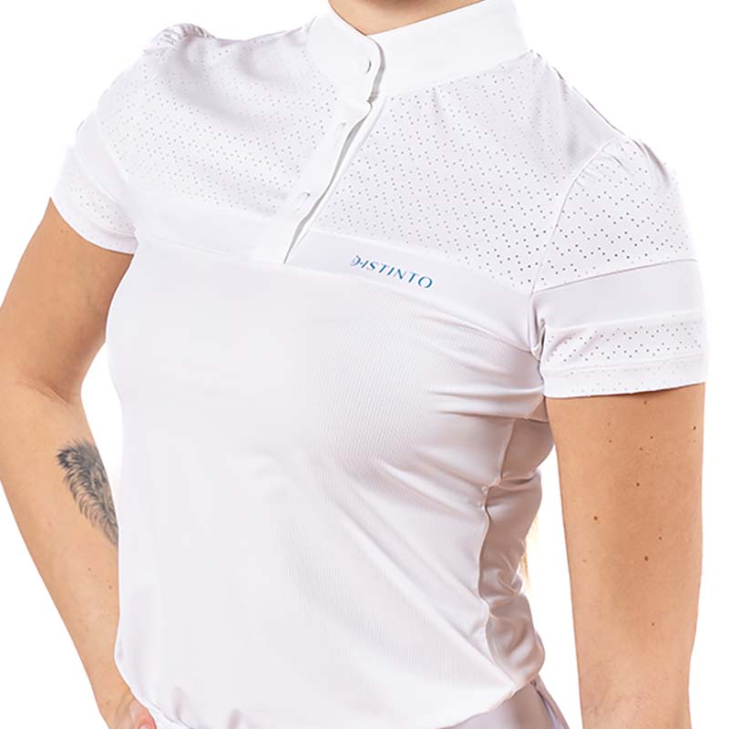 POLO DA CONCORSO DA DONNA A MANICHE CORTE D-ISTINTO mod. DOTS - 7477
