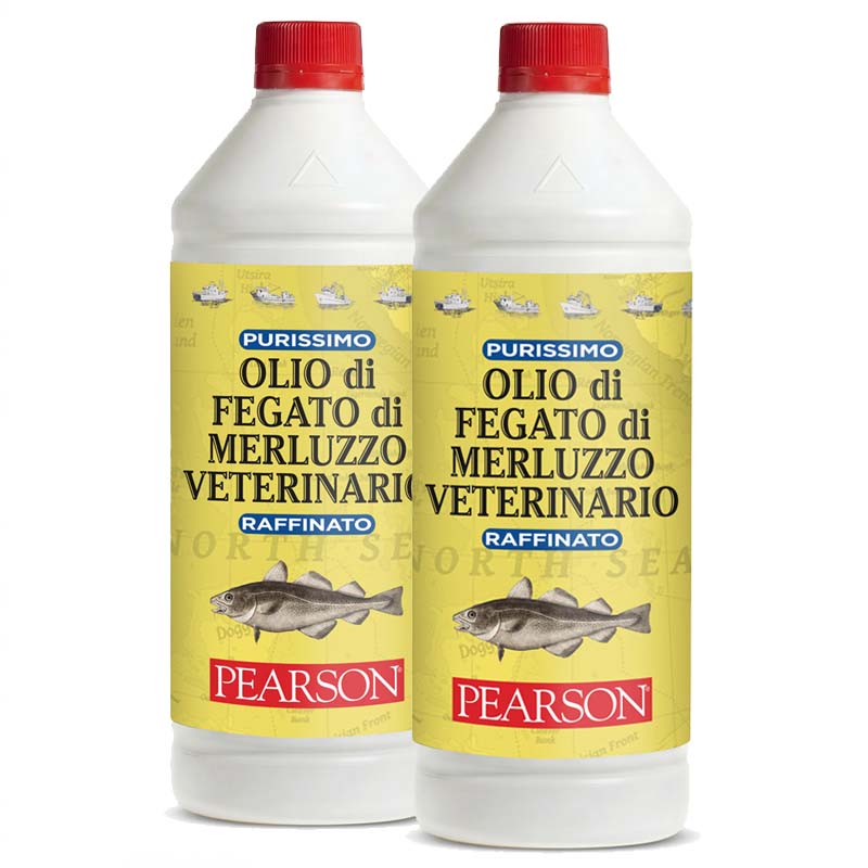 Set 2 pezzi art. 1113 olio di fegato di merluzzo pearson da 1l