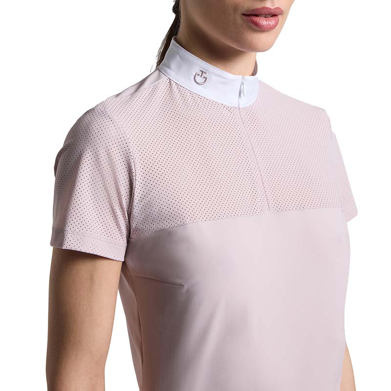 Polo da Gara estiva Donna Cavalleria Toscana - maniche corte con inserto traforato - 9681