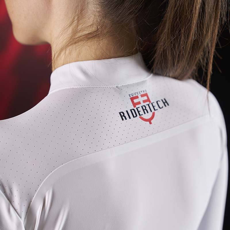 Polo da concorso donna maniche lunghe equestro ridertechnology - 9932