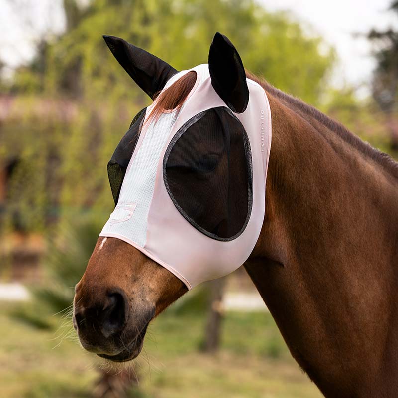 Maschera antimosche cavallo Equestro in lycra e rete mesh - 0681