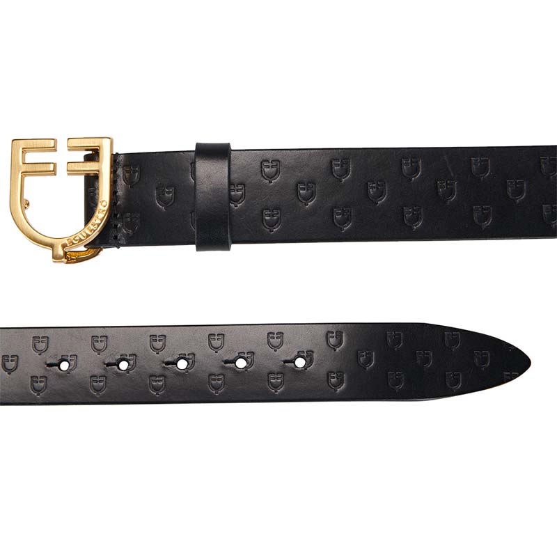 Cintura in cuoio con fibbia logo Equestro - 9817