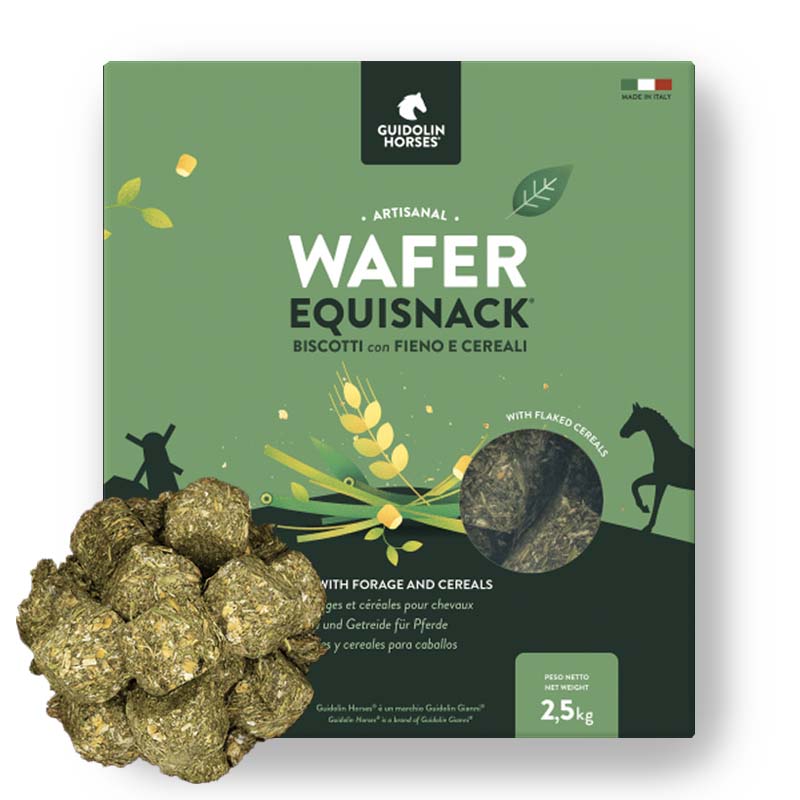 Biscotti per Cavalli EQUISNACK Wafer Snack Guidolin 2,5 kg con foraggio e cereali - 1017