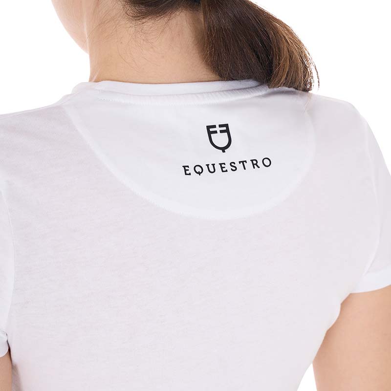T-shirt donna Equestro con stampa icone - 9901