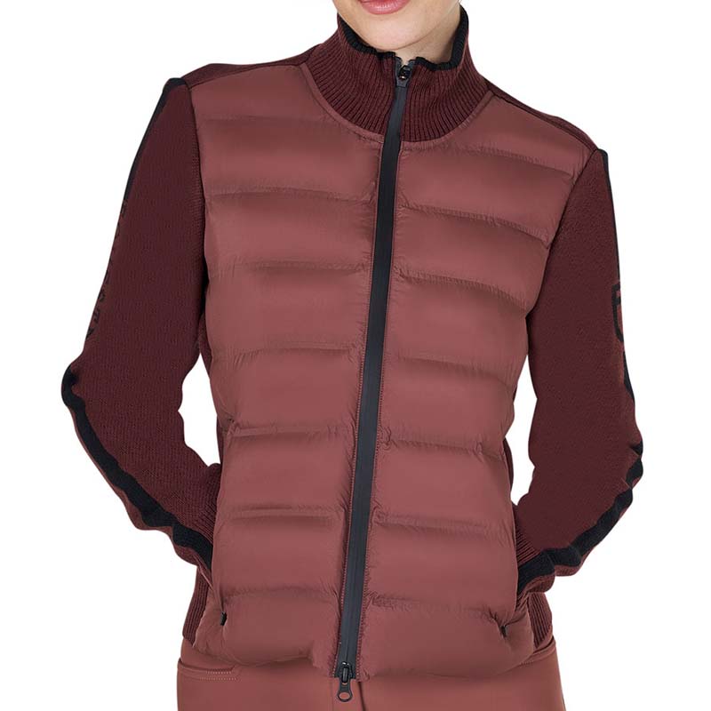 Piumino Equestro con inserti in maglia da donna  - 9851