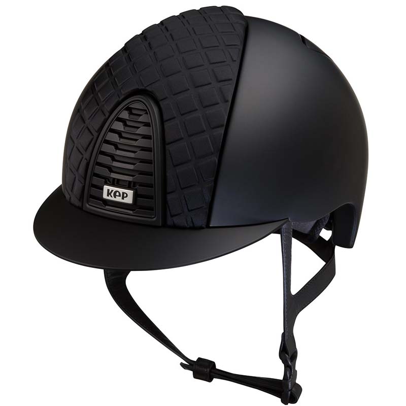 Casco equitazione KEP Italia Cromo 2.0 Textile con inserto Raso - Collezione Milano - 3371