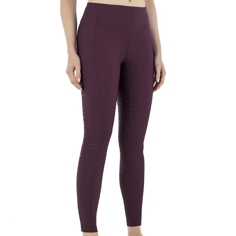 Leggings invernali Equitazione donna Full grip Equiline - interno micropile
