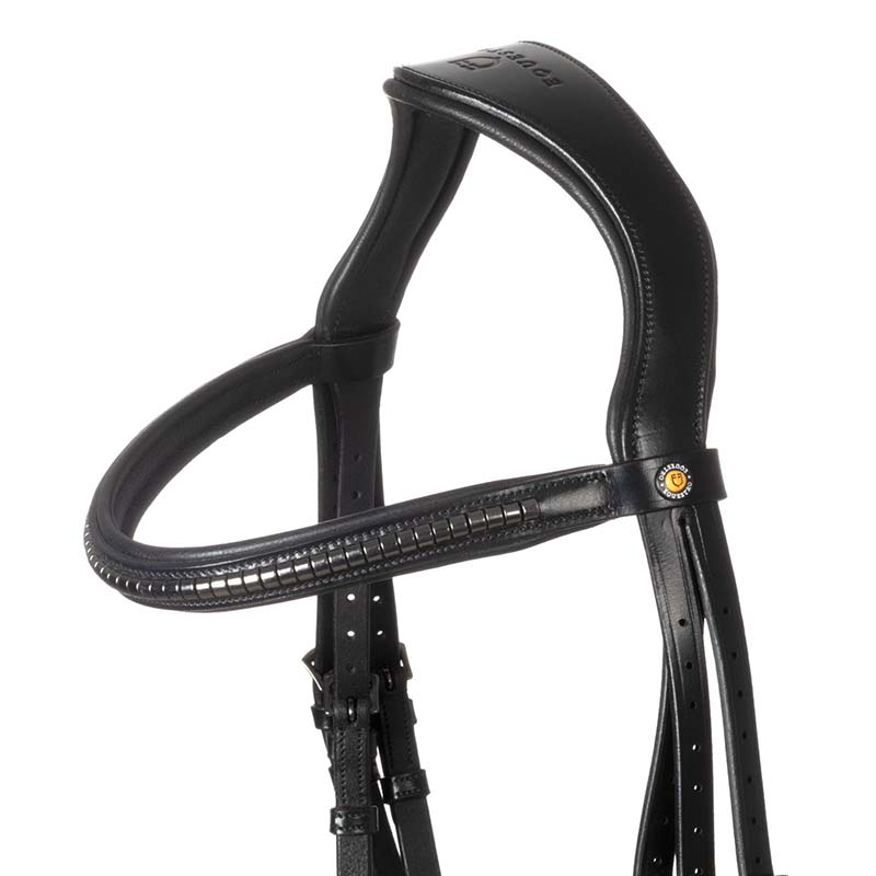 Testiera inglese Equestro con Clincher - in pelle, con redini - 3786