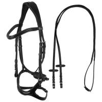 BRIGLIA INGLESE ANATOMICA IN CUOIO CON REDINI