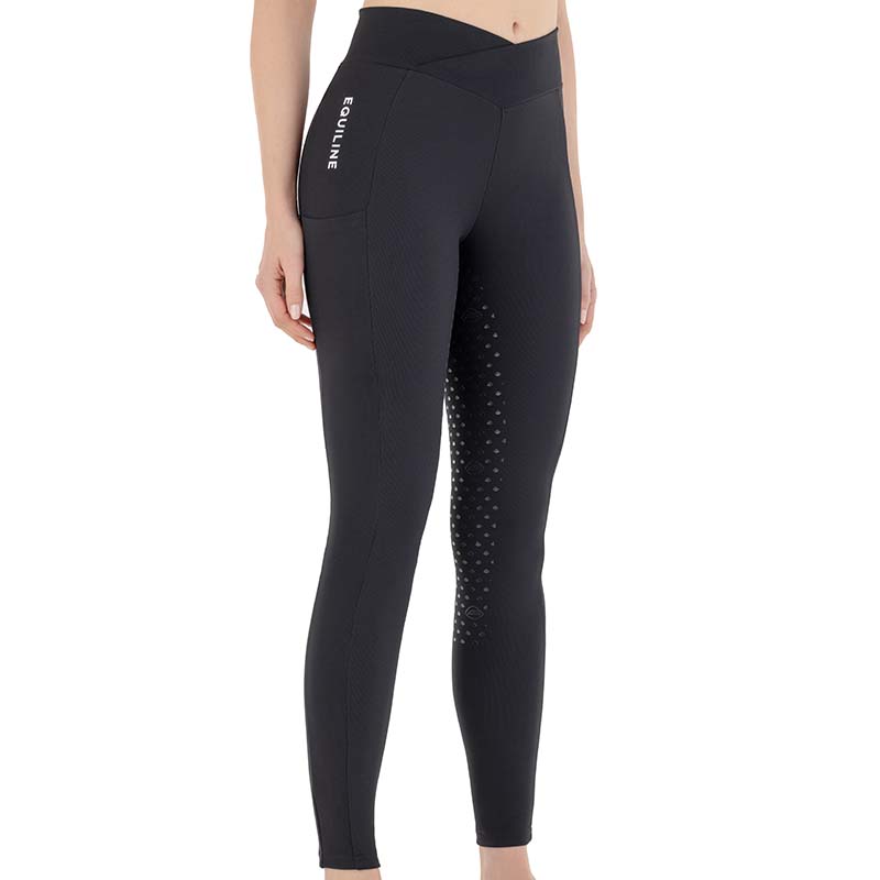 Leggings da Donna a costine Equiline Full Grip