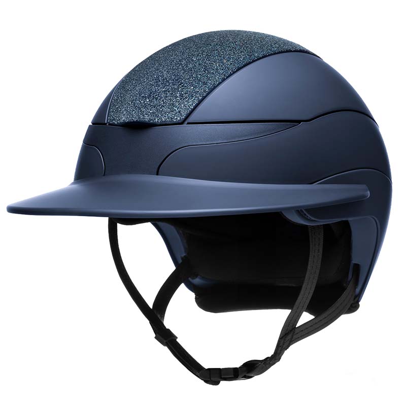 Casco equitazione Equiline XANTO con placca Swarovski - visiera larga - 3235