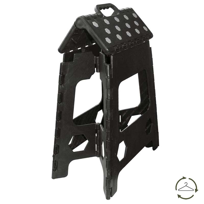 B-CHOICE | Sgabello Pieghevole in plastica da scuderia e maneggio (NERO)