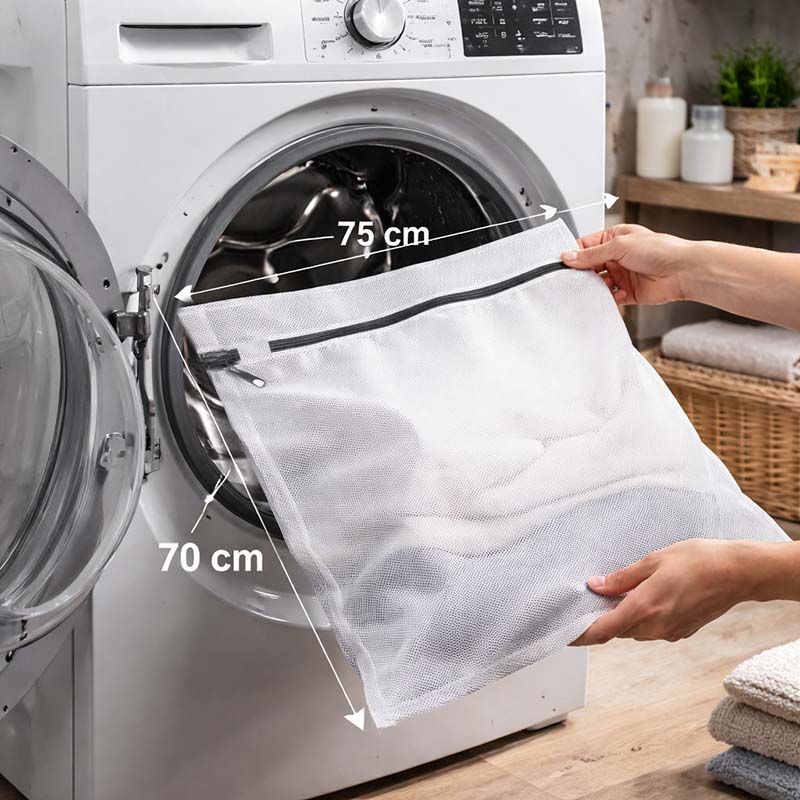 Sacchetto a rete per Lavatrice GRANDE 75x70 cm - adatto a sottosella e copertine - 0124
