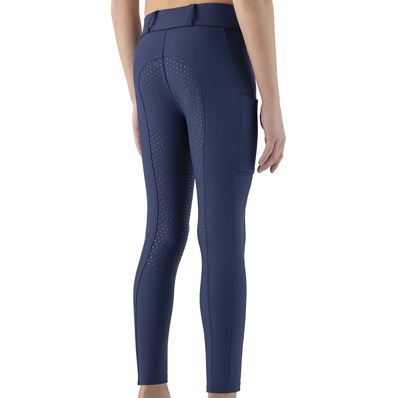 Leggings termici equitazione da Bambina Equiline Full grip - interno in pile - 9226