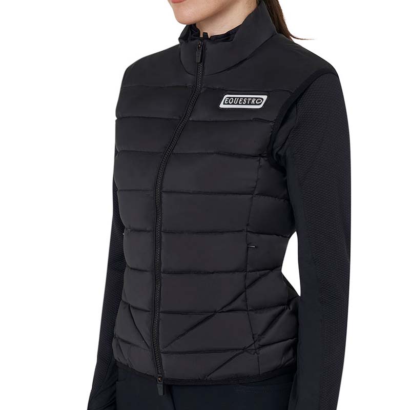 Gilet Imbottito da donna Equestro con bordi e zip a contrasto - 9864