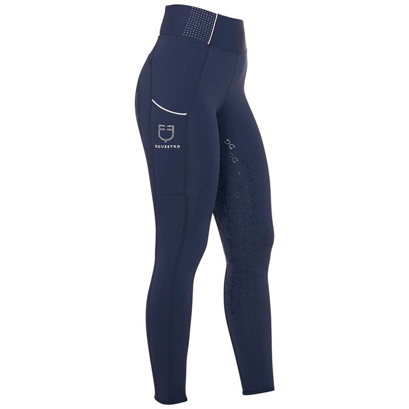 Leggings equestro full grip con strass - 9858